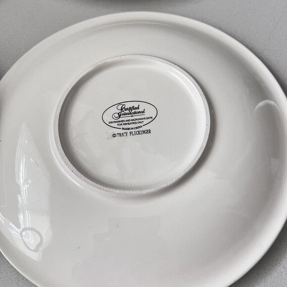 Certified International Set Of 4 Plates Golf Theme Tracy Flickinger Par Four - Picture 5 of 7